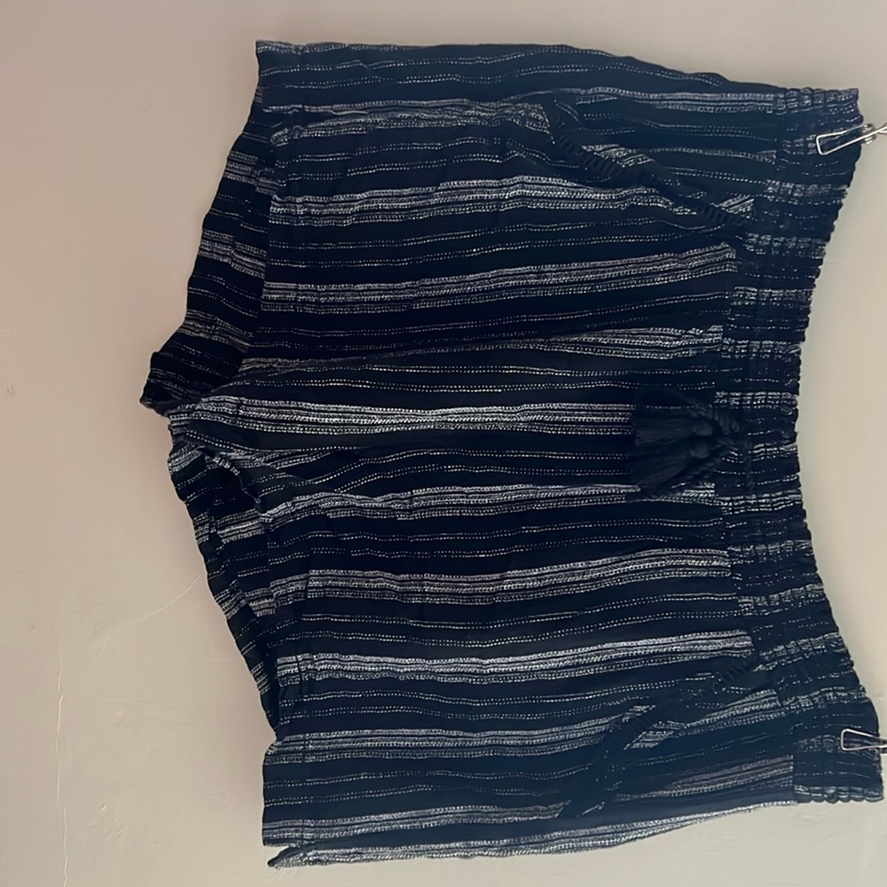 Black and white shorts